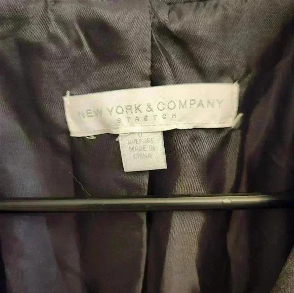 New York & Company Womens Blazer Size 0 Average Gray Pinstripe Jacket #I264 - Picture 2 of 5